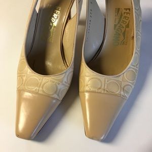 Well loved Ferragamo Sling Back Heels